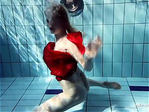 hot light-haired Lucie French nubile in the pool